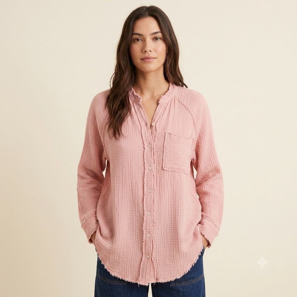 026-Aerie Cotton Button Down size XL / PTP 25”